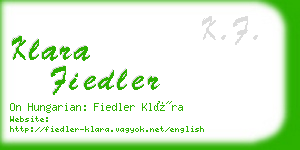 klara fiedler business card